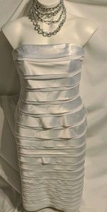 White House Black Market white pleated dress